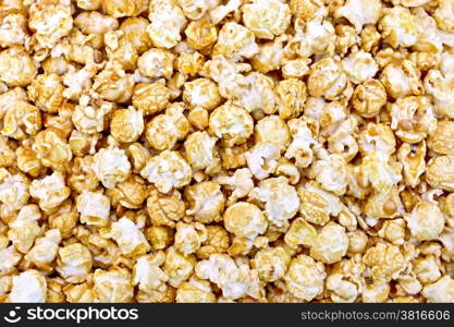 The texture from popcorn with the caramel