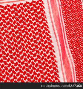 the texture of the cotton traditional symbolic arabian scarf like background abstract