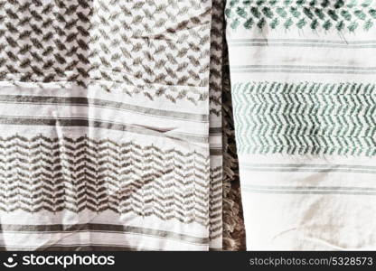 the texture of the cotton traditional symbolic arabian scarf like background abstract