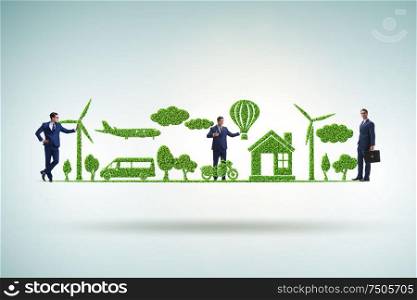 The the concept of clean energy and environmental protection. The concept of clean energy and environmental protection
