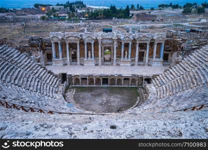The Theatre of Hierapolis in Denizli, Turkey.