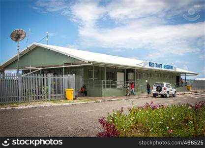 The tiny Kieta Airport on the island of Bougainville in Papua New Guinea