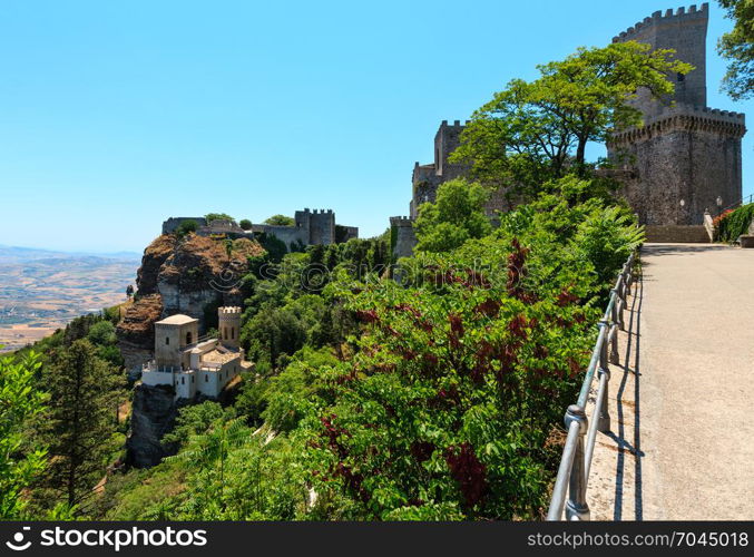 The Torretta Pepoli - Little castle in old historic Sicilian Erice town, Trapani region, Sicily, Italy