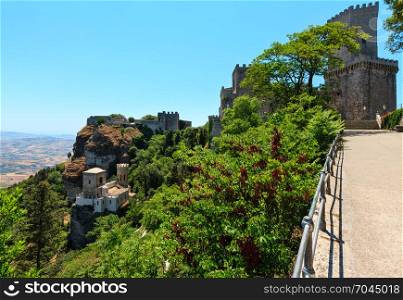 The Torretta Pepoli - Little castle in old historic Sicilian Erice town, Trapani region, Sicily, Italy
