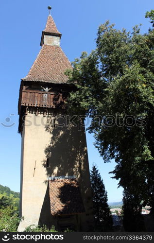 The tower of Biertan fortified church, UNESCO heritage monuments from Romania