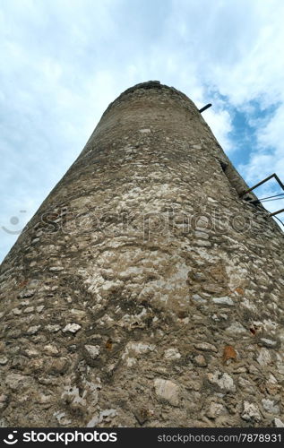 The tower of Spis Castle (or Spissky hrad) in eastern Slovakia. Built in the 12th century.