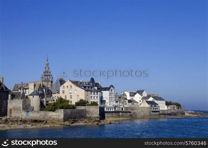 the town of Roscoff in coast of the north of France