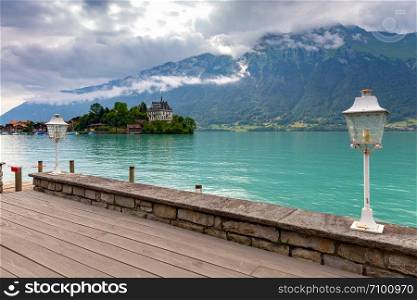 The traditional Swiss village of Iseltwald on the famous lake Brienz. Switzerland.. The Swiss village of Iseltwald on the famous lake Brienz.