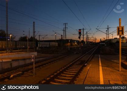 THe train station of Boeblingen in the morning