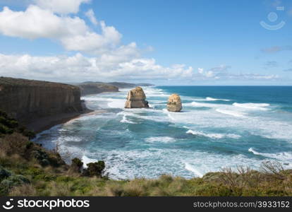 The Twelve Apostles, adjacent to the Great Ocean Road, Port Campbell National Park, Victoria, Australia