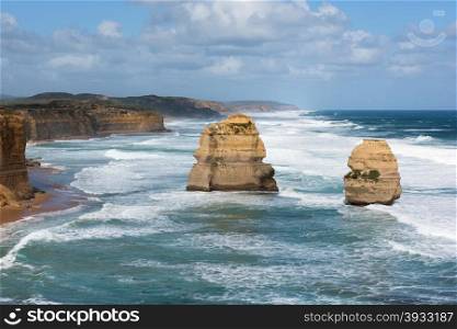The Twelve Apostles, adjacent to the Great Ocean Road, Port Campbell National Park, Victoria, Australia