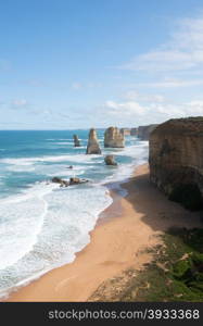 The Twelve Apostles, adjacent to the Great Ocean Road, Port Campbell National Park, Victoria, Australia