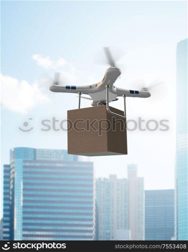 The various modern delivery methods with rockets and drone. Various modern delivery methods with rockets and drone