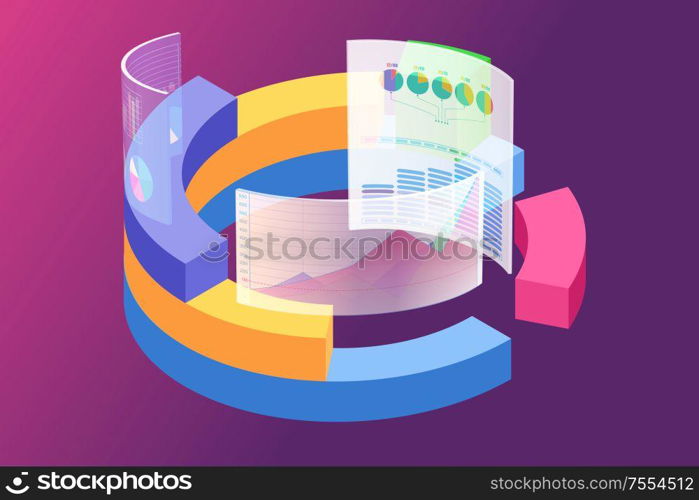 The various visualisation at trading environment - 3d rendering. Various visualisation at trading environment - 3d rendering