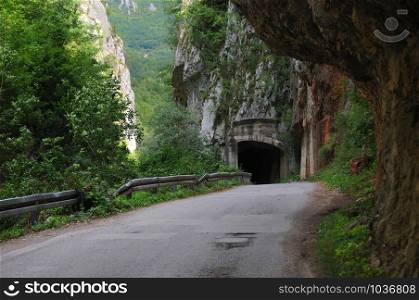 The vehicular tunnel in near Poganovo village in Serbia