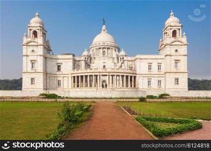 The Victoria Memorial is a large marble building in Kolkata, West Bengal, India, which was built between 1906 and 1921.