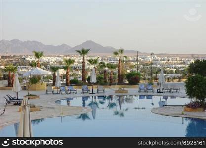 The view of hotel in Sharm EL Sheikh