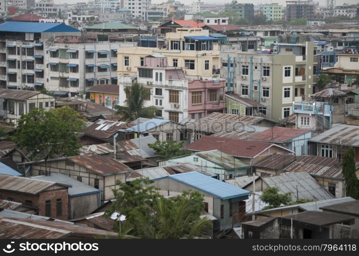 the view of the city centre of the City of Mandalay in Myanmar in Southeastasia.. ASIA MYANMAR MANDALAY CITY CENTRE