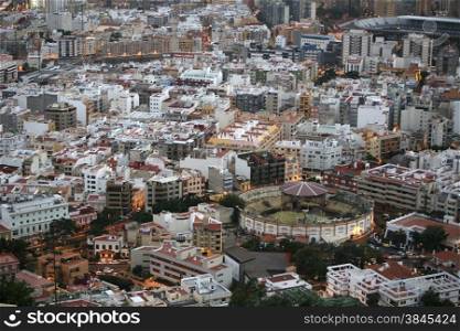 The view of the City of Santa Cruz on the Island of Tenerife on the Islands of Canary Islands of Spain in the Atlantic. . SPAIN CANARY ISLAND TENERIFE