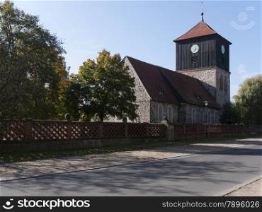 The village Lichterfelde is located near Eberswalde in Brandenburg, northeast of Berlin. - here: stone church from the 13th century.