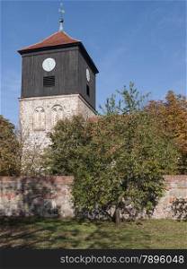 The village Lichterfelde is located near Eberswalde in Brandenburg, northeast of Berlin. - here: stone church from the 13th century.