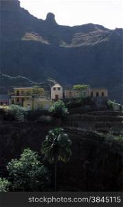the Village of Fontainas near Ribeira Grande on the Island of Santo Antao in Cape Berde in the Atlantic Ocean in Africa.. AFRICA CAPE VERDE SANTO ANTAO