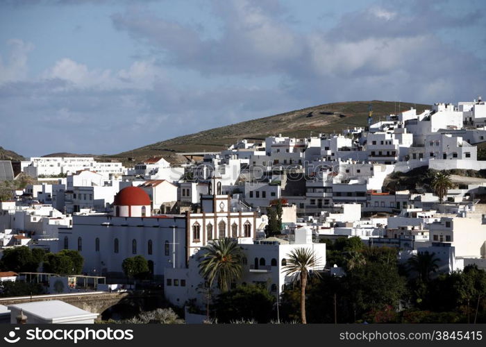 the Village of Puerto de las Nieves on the Canary Island of Spain in the Atlantic ocean.. EUROPE CANARY ISLAND GRAN CANARY