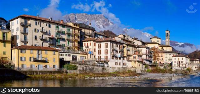 The village of San Giovanni Bianco in the Brembana Valley Bergamo Italy