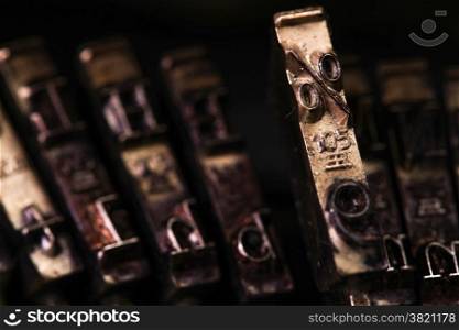 The Vintage Typewriter percent mark character or letter macro style