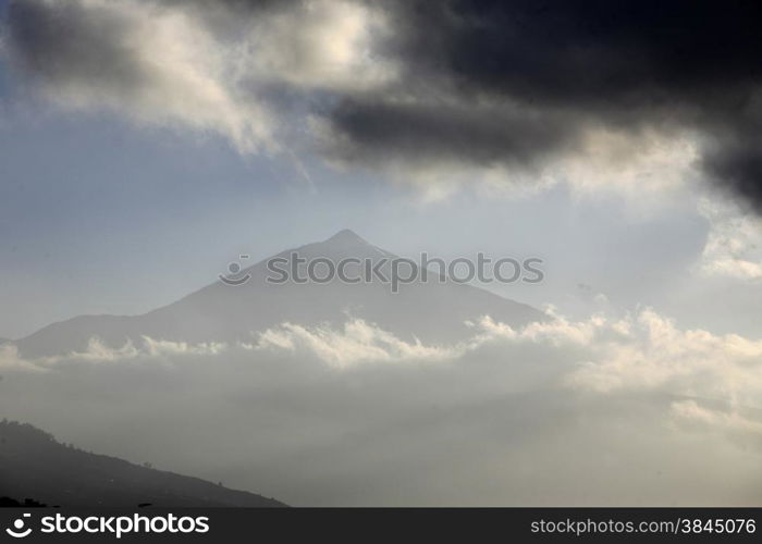 The Volcano Teide on the Island of Tenerife on the Islands of Canary Islands of Spain in the Atlantic. . SPAIN CANARY ISLAND TENERIFE