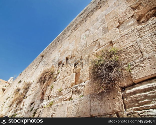 The wailing wall in Jerusalem city, Israel