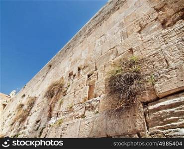 The wailing wall in Jerusalem city, Israel