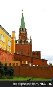 The Wall of Moscow Kremlin on the Red Square