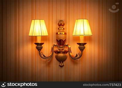 the warm wall sconce background