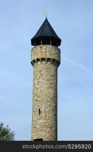 The Wartburg Castle tower in Freimersheim, Germany