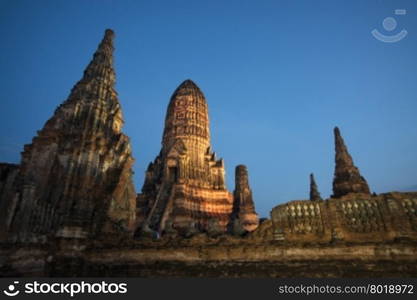 the Wat chai wattanaram in the city of Ayutthaya north of bangkok in Thailand in southeastasia.. ASIA THAILAND AYUTHAYA WAT CHAI WATTHANARAM