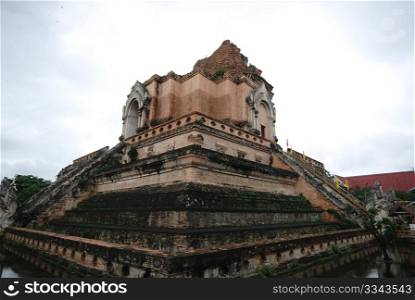 The Wat Chediluang in the Chiang Mai