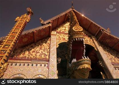 the Wat Jet Yot in the old town of the city of Chiang Rai in the north provinz of chiang Rai in the north of Thailand in Southeastasia.. ASIA THAILAND CHIANG RAI