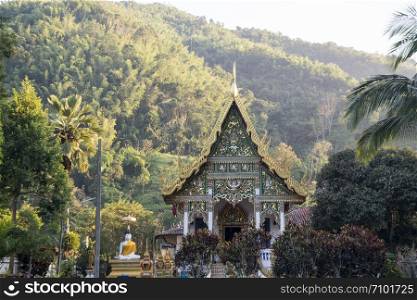 the Wat Khuha in the country side of Ban Nakhuha near the city of Phrae in the north of Thailand. Thailand, Phrae November, 2018.. THAILAND PHRAE WAT KHUHA