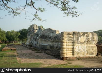 the Wat Lokaya Sutha Temple in the city of Ayutthaya north of bangkok in Thailand in southeastasia.. ASIA THAILAND AYUTHAYA WAT LOKAYA SUTHARAM