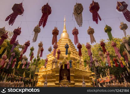 the Wat Phan On in the city of Chiang Mai at north Thailand. Thailand, Chiang Mai, November, 2019. THAILAND CHIANG MAI WAT PHAN ON