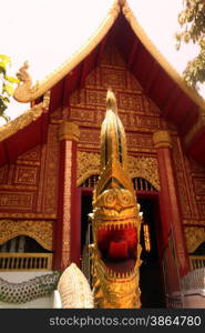 the Wat Phra Kaew Temple in the old town of the city of Chiang Rai in the north provinz of chiang Rai in the north of Thailand in Southeastasia.. ASIA THAILAND CHIANG RAI