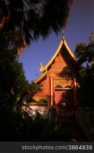 the Wat Phra Kaew Temple in the old town of the city of Chiang Rai in the north provinz of chiang Rai in the north of Thailand in Southeastasia.. ASIA THAILAND CHIANG RAI