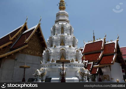 the Wat Phra Kaew Temple in the old town of the city of Chiang Rai in the north provinz of chiang Rai in the north of Thailand in Southeastasia.. ASIA THAILAND CHIANG RAI