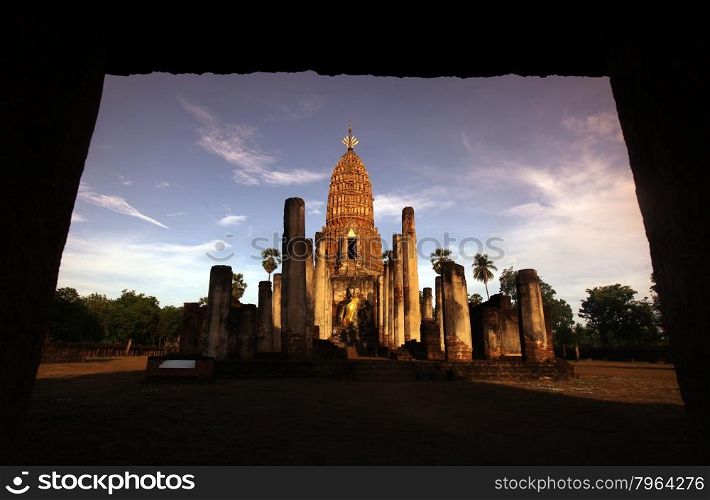 the Wat Phra Si Ratana Mahathat at the Si Satchanalai-Chaliang Historical Park in the Provinz Sukhothai in the north of Bangkok in Thailand, Southeastasia.