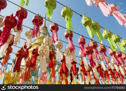 The Wat Phra That Hariphunchai Temple in the city of Lamphun in the province Lamphun in north Thailand. Thailand, Lamphun, November, 2019. THAILAND LAMPHUN WAT PHRA THAT HARIPHUNCHAI