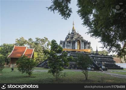 The Wat Phra Yuen Temple in the city of Lamphun in the province Lamphun in north Thailand. Thailand, Lamphun, November, 2019. THAILAND LAMPHUN WAT PHRA YUEN TEMPLE