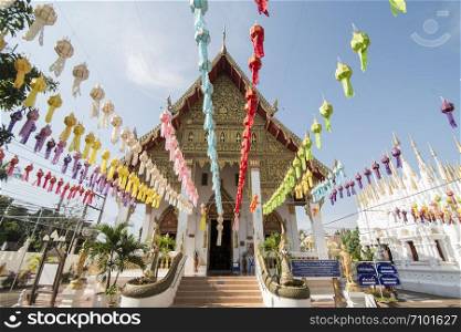 the Wat Pong Sunan Temple in the city of Phrae in the north of Thailand. Thailand, Phrae November, 2018.. THAILAND PHRAE WAT PONG SUNAN TEMPLE