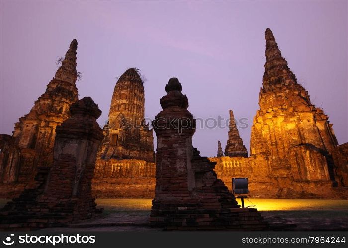 the Wat Ratburana in the city of Ayutthaya north of bangkok in Thailand in southeastasia.. ASIA THAILAND AYUTHAYA WAT RATBURANA