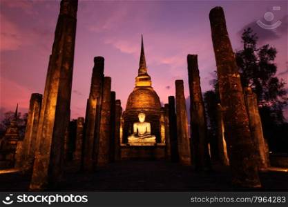 the Wat Sa Si Temple at the Si Satchanalai-Chaliang Historical Park in the Provinz Sukhothai in the north of Bangkok in Thailand, Southeastasia.